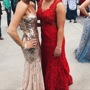 Gold sparkly formal dress!